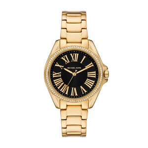 Michael Kors Kacie Analogue Black Dial Gold Steel Strap Watch for Women - MK4852 Authentic Buy Shop Now