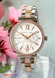 Michael Kors Sofie Chronograph White Dial Two Tone Steel Strap Watch For Women - MK4353 Authentic Buy Shop Now