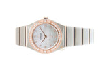 Omega Constellation Quartz Diamonds Mother of Pearl Dial Two Tone Steel Strap Watch for Women - 131.25.25.60.55.001 Authentic Buy Shop Now