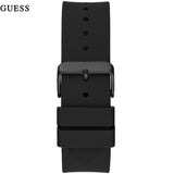 Guess Genesis Quartz Black Dial Black Silicone Strap Watch For Men - W1254G2 Authentic Buy Shop Now