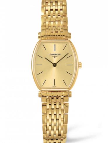 Longines La Grande Classique Tonneau 22 Yellow Gold Watch for Women - L4.205.2.32.8 Authentic Buy Shop Now