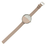 Calvin Klein Rise White Beige Dial Beige Leather Strap Watch for Women - K7A231XH Authentic Buy Shop Now
