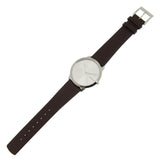 Calvin Klein Minimal Silver Dial Brown Leather Strap Watch for Men - K3M211G6 Authentic Buy Shop Now