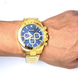 Hugo Boss Ikon Blue Dial Gold Steel Strap Watch for Men - 1513340 Authentic Buy Shop Now