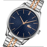 Lacoste Vienna Blue Dial Two Tone Steel Strap Watch for Men - 2011048 Authentic Buy Shop Now