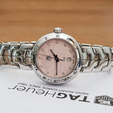 Tag Heuer Link Diamonds Pink Dial Silver Steel Strap Watch for Women - WAT1415.BA0954 Authentic Buy Shop Now