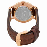 Daniel Wellington Dapper Bristol White Dial Brown Leather Strap Watch For Men - DW00100086 Authentic Buy Shop Now