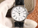 Longines Presence 38.5mm Automatic White Dial Black Leather Strap Watch for Men - L4.921.4.11.2 Authentic Buy Shop Now