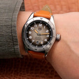 Tag Heuer Autavia Isograph Grey Dial Calfskin Brown Leather Strap Watch for Men - WBE5111.FC8267 Authentic Buy Shop Now