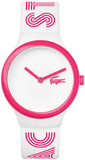 Lacoste Goa White Dial Two Tone Silicone Strap Watch for Woman - 2020106 Authentic Buy Shop Now