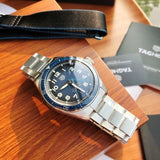 Tag Heuer Autavia Automatic Blue Dial Silver Steel Strap Watch for Men - WBE5116.EB0173 Authentic Buy Shop Now