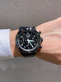 Tag Heuer Autavia Chronometer Flyback Chronograph Black Dial Black Leather Strap Watch for Men - CBE511C.FC8280 Authentic Buy Shop Now