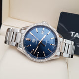 Tag Heuer Carrera Quartz Diamonds Blue Dial Silver Steel Strap Watch for Women - WAR1114.BA0601 Authentic Buy Shop Now