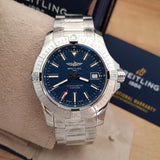 Breitling Avenger Automatic 43mm Blue Dial Silver Steel Strap Watch for Men - A17318101C1A1 Authentic Buy Shop Now
