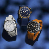 Maurice Lacroix Pontos Divers Limited Edition Blue Dial Blue Leather Strap Watch For Men - PT6248-BRZ0B-430-4 Authentic Buy Shop Now