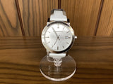 Burberry The City Silver Dial White Leather Strap Watch for Women - BU9019 Authentic Buy Shop Now