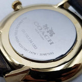 Coach Slim Easton White Dial Black Leather Strap Watch for Women - 14502683 Authentic Buy Shop Now