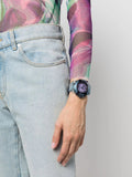 Versace Icon Active Chronograph Purple Dial Blue Silicone Strap Watch For Men - VEZ701523 Authentic Buy Shop Now
