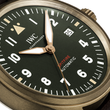 IWC Pilot's Watch Automatic Spitfire Green Dial Brown Leather Strap Watch for Men - IW326802 Authentic Buy Shop Now