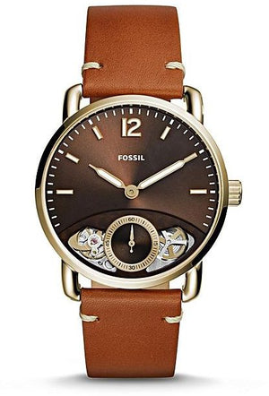 Fossil The Commuter Twist Black Dial Brown Leather Strap Watch for Men - ME1166 Authentic Buy Shop Now