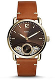 Fossil The Commuter Twist Black Dial Brown Leather Strap Watch for Men - ME1166 Authentic Buy Shop Now