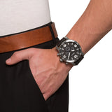Fossil Nate Chronograph Black Dial Black Leather Strap Watch for Men - JR1436 Authentic Buy Shop Now