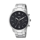 Fossil Neutra Chronograph Black Dial Silver Steel Strap Watch for Men - FS5384 Authentic Buy Shop Now