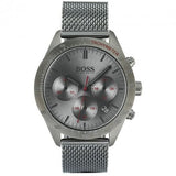 Hugo Boss Talent Gunmetal Dial Grey Mesh Bracelet Watch for Men - 1513637 Authentic Buy Shop Now