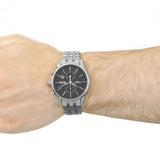 Hugo Boss Jet Black Dial Silver Steel Strap Watch for Men - 1513383 Authentic Buy Shop Now
