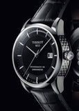 Tissot T Classic Luxury Powermatic 80 Black Dial Black Leather Strap Watch For Men - T086.408.16.051.00 Authentic Buy Shop Now