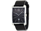 Calvin Klein Window Black Dial Black Leather Strap Watch for Men - K2M21107 Authentic Buy Shop Now