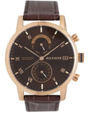 Tommy Hilfiger Kane Brown Dial Brown Leather Strap Watch for Men - 1710400 Authentic Buy Shop Now