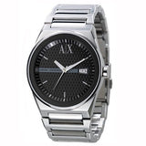 Armani Exchange Hampton Chronograph Black Dial Silver Steel Strap Watch For Men - AX2103 Authentic Buy Shop Now