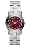 Marc Jacobs Amy Red Dial Silver Steel Strap Watch for Women - MBM3335 Authentic Buy Shop Now