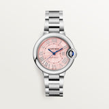 Cartier Ballon Bleu de Cartier Pink Dial Silver Steel Strap Watch for Women - WSBB0046 Authentic Buy Shop Now