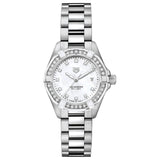 Tag Heuer Aquaracer Diamonds Mother of Pearl White Dial Silver Steel Strap Watch for Women - WBD131C.BA0748 Authentic Buy Shop Now