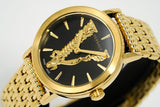 Versace Virtus Quartz Black Dial Gold Steel Strap Watch for Women - VEHC00619 Authentic Buy Shop Now