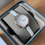 Fossil Classic Minute White Dial White Leather Strap Watch for Women - BQ3328 Authentic Buy Shop Now
