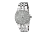 Bulova Crystal Pave Silver Dial Silver Steel Strap Watch for Men - 96B235 Authentic Buy Shop Now