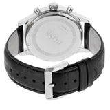 Hugo Boss Casual Chronograph Silver Dial Black Leather Strap Watch For Men - HB1512880 Authentic Buy Shop Now