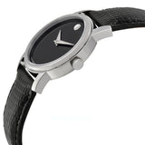 Movado Museum Black Dial Black Leather Strap Watch For Men - 2100002 Authentic Buy Shop Now