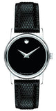 Movado Museum Black Dial Black Leather Strap Watch For Men - 2100002 Authentic Buy Shop Now