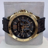 Michael Kors Brecken Chronograph Black Dial Brown Leather Strap Watch For Men - MK8849 Authentic Buy Shop Now