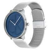 Calvin Klein Minimal Blue Dial Silver Mesh Bracelet Watch for Men - K3M2112N Authentic Buy Shop Now