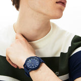 Lacoste 12.12 Blue Dial Blue Silicon Strap Watch for Men - 2010987 Authentic Buy Shop Now