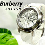 Burberry The City Chronograph Silver Dial White Rubber Strap Watch for Men - BU9810 Authentic Buy Shop Now