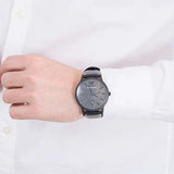 Emporio Armani Renato Black Dial Black Leather Strap Watch for Men - AR11276 Authentic Buy Shop Now