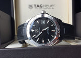 Tag Heuer Aquaracer Caliber 5 Automatic Black Dial Black Rubber Strap Watch for Men - WAY2113.FT8021 Authentic Buy Shop Now