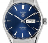 Tag Heuer Carrera Automatic Blue Dial Silver Steel Strap Watch for Men - WAR201E.BA0723 Authentic Buy Shop Now