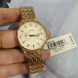 Fossil Tailor Gold Dial Gold Steel Strap Watch for Women - ES3714 Authentic Buy Shop Now